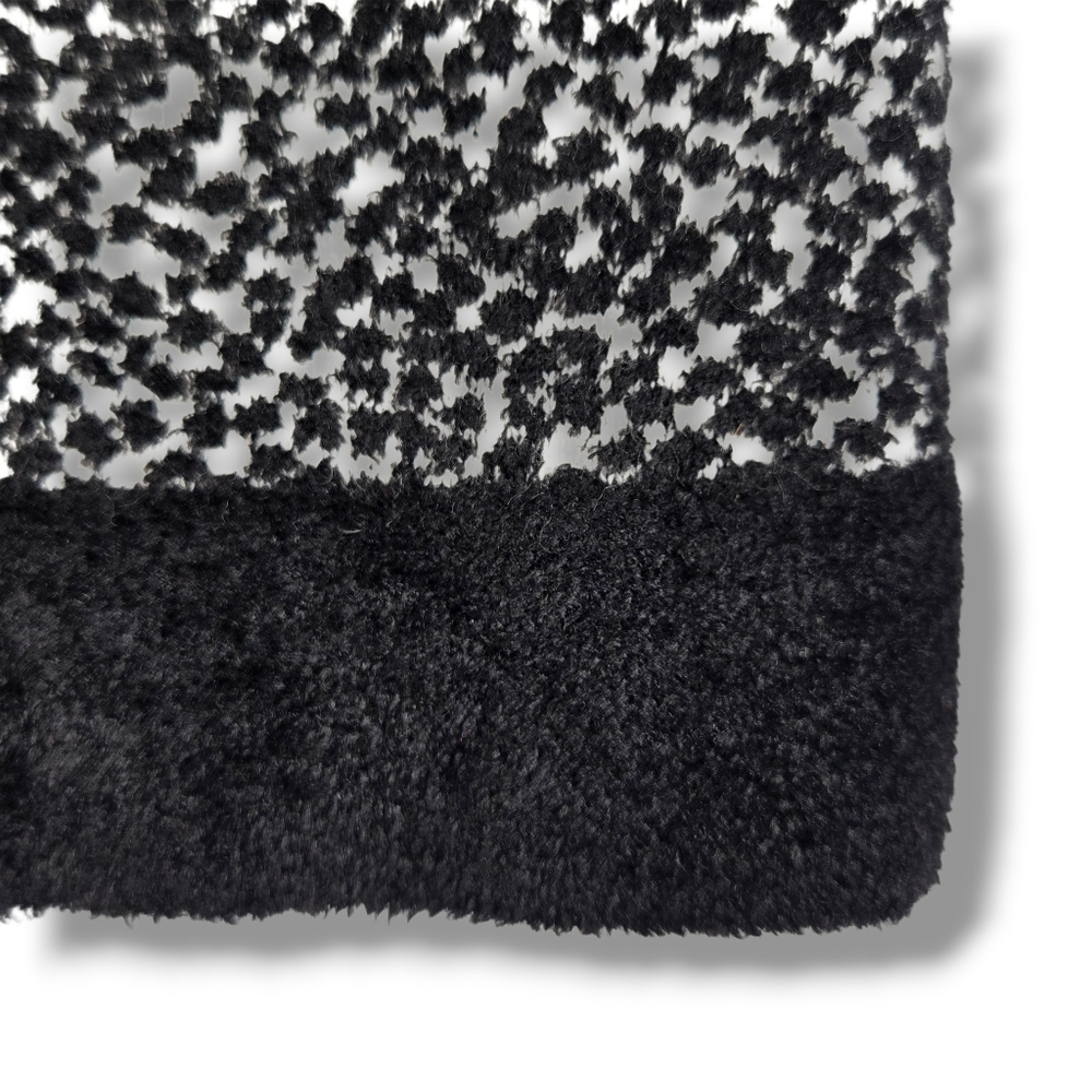 Moth Anthropologie Medium Lana Sweater Black White Chenille Fitted 3/4 Sleeve - Picture 10 of 16